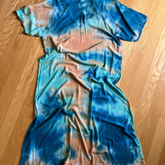 Blue and Orange Tie-Dye Cover-up Dress size S - Picture 5 of 7